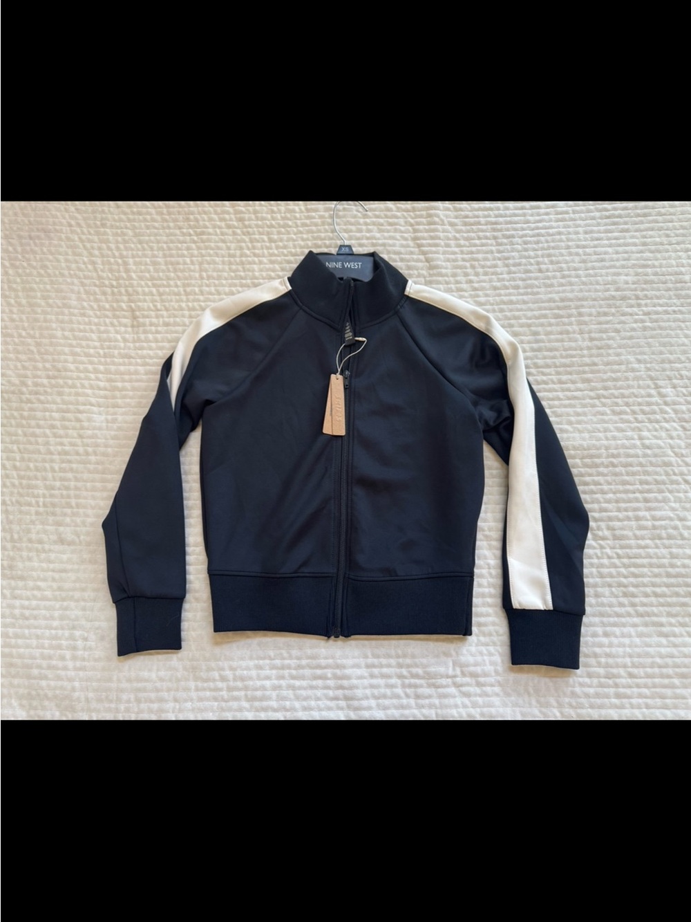 Skims Black shrunken track jacket size S
